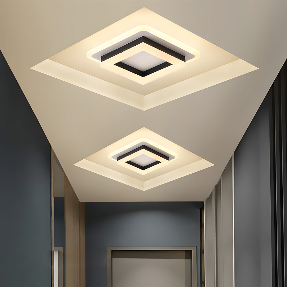 LED-Deckenleuchte für Flur | Quadrat