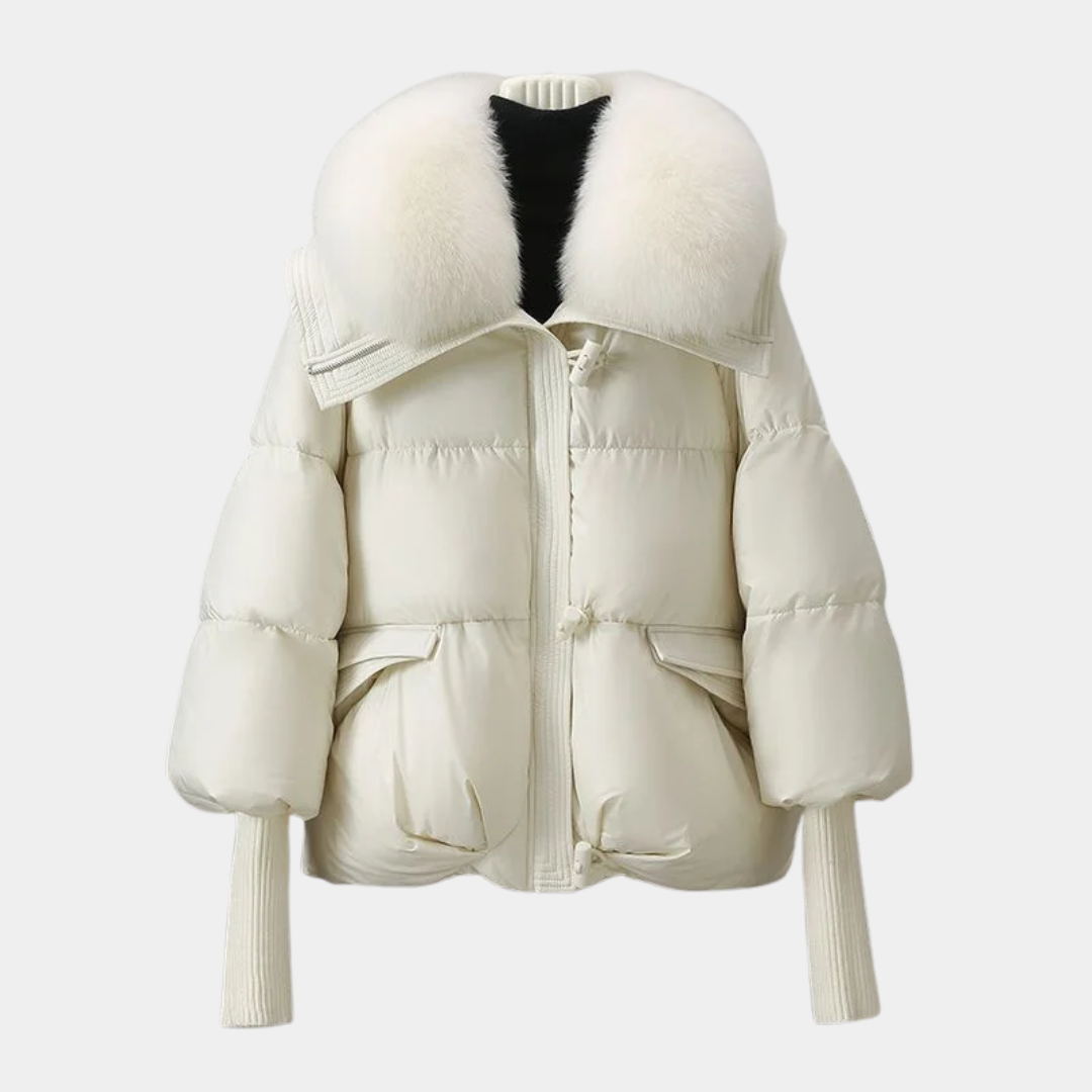 Damen Kurzparka mit Wattierung | Mit Kragen