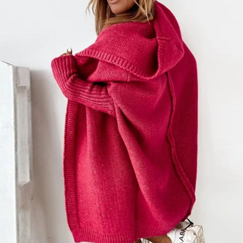 Damen Kapuzenstrickjacke | Oversized