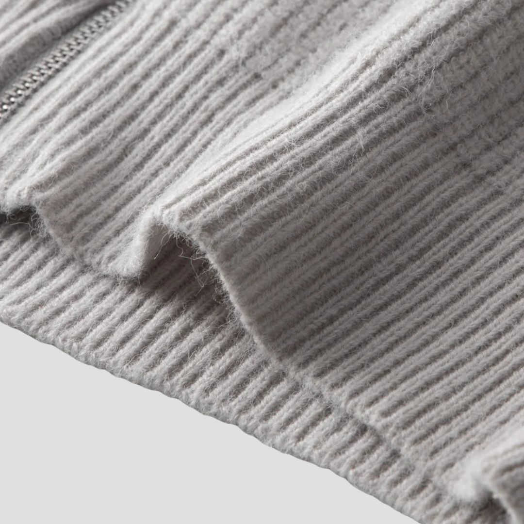 Herren Strickjacke mit Reißverschluss | Stehkragen