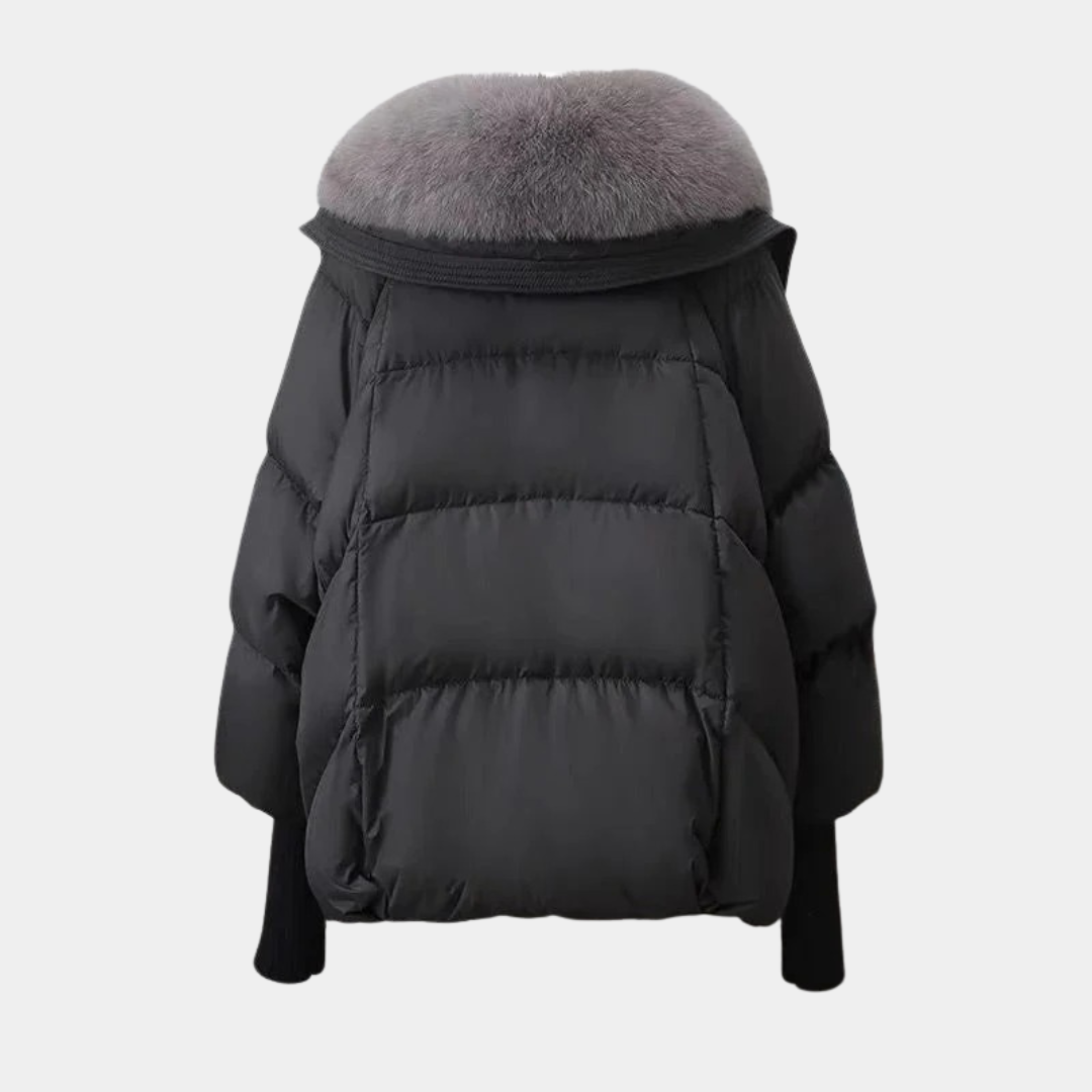 Damen Kurzparka mit Wattierung | Mit Kragen