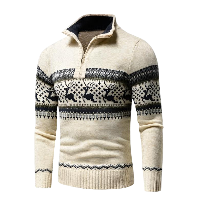 Herren Strickpullover | Halb-Zip