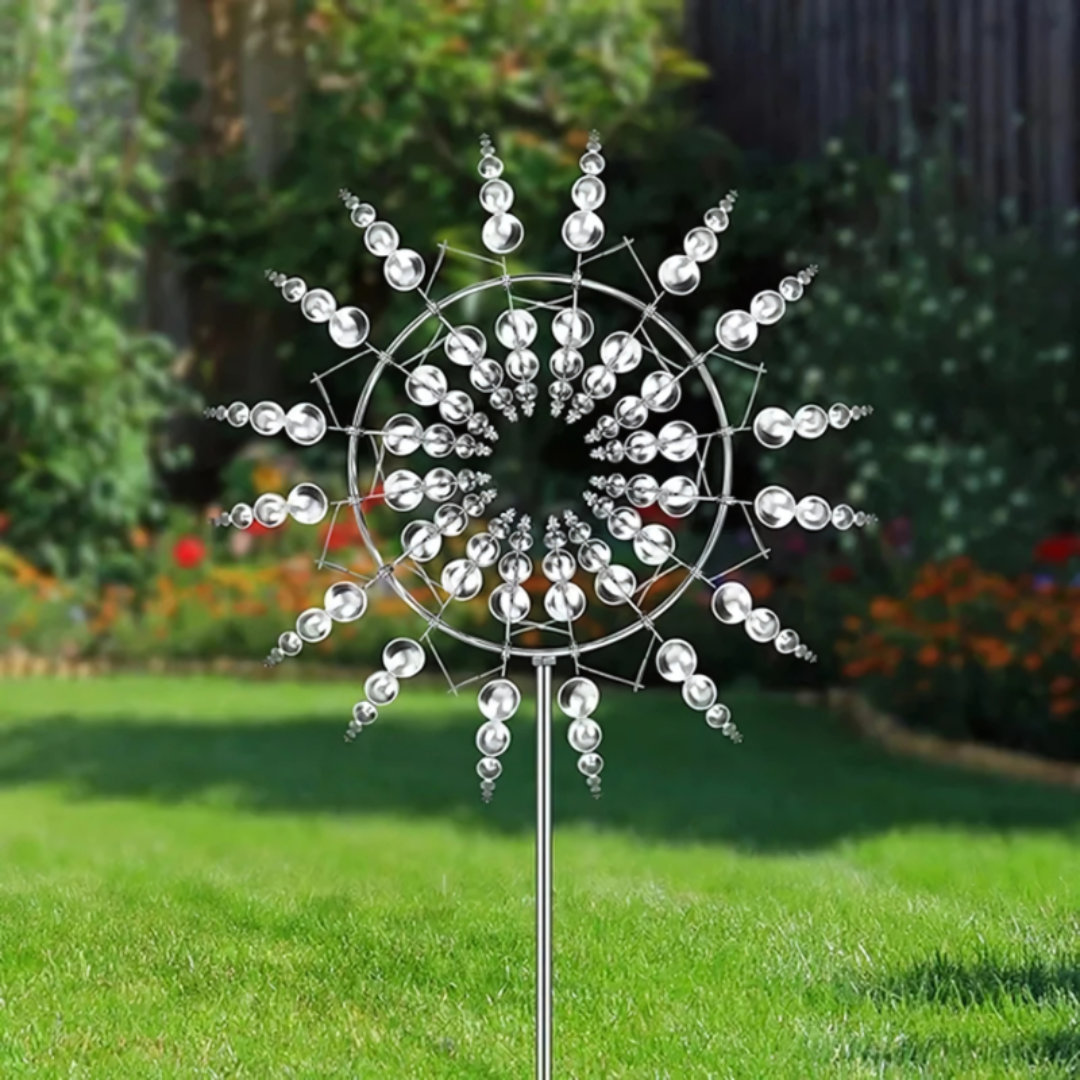 Kinetisches Windspiel aus Edelstahl für den Garten | Wetterfest & geräuschlos