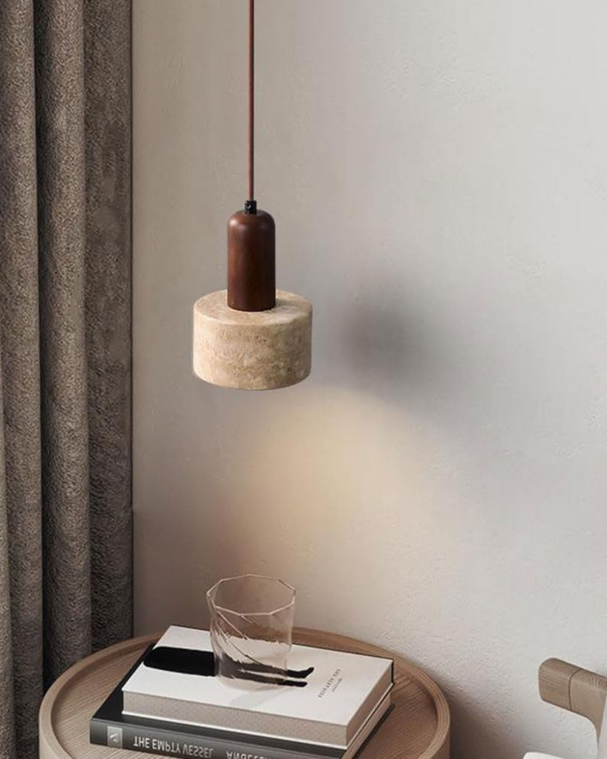 Beige Hängelampe | Wohnzimmer