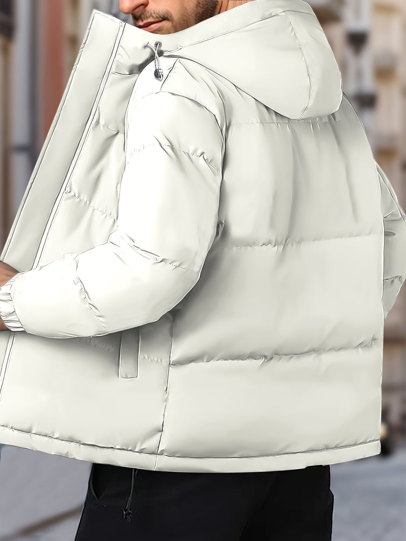 Herren Kapuzen-Reißverschluss-Winterjacke