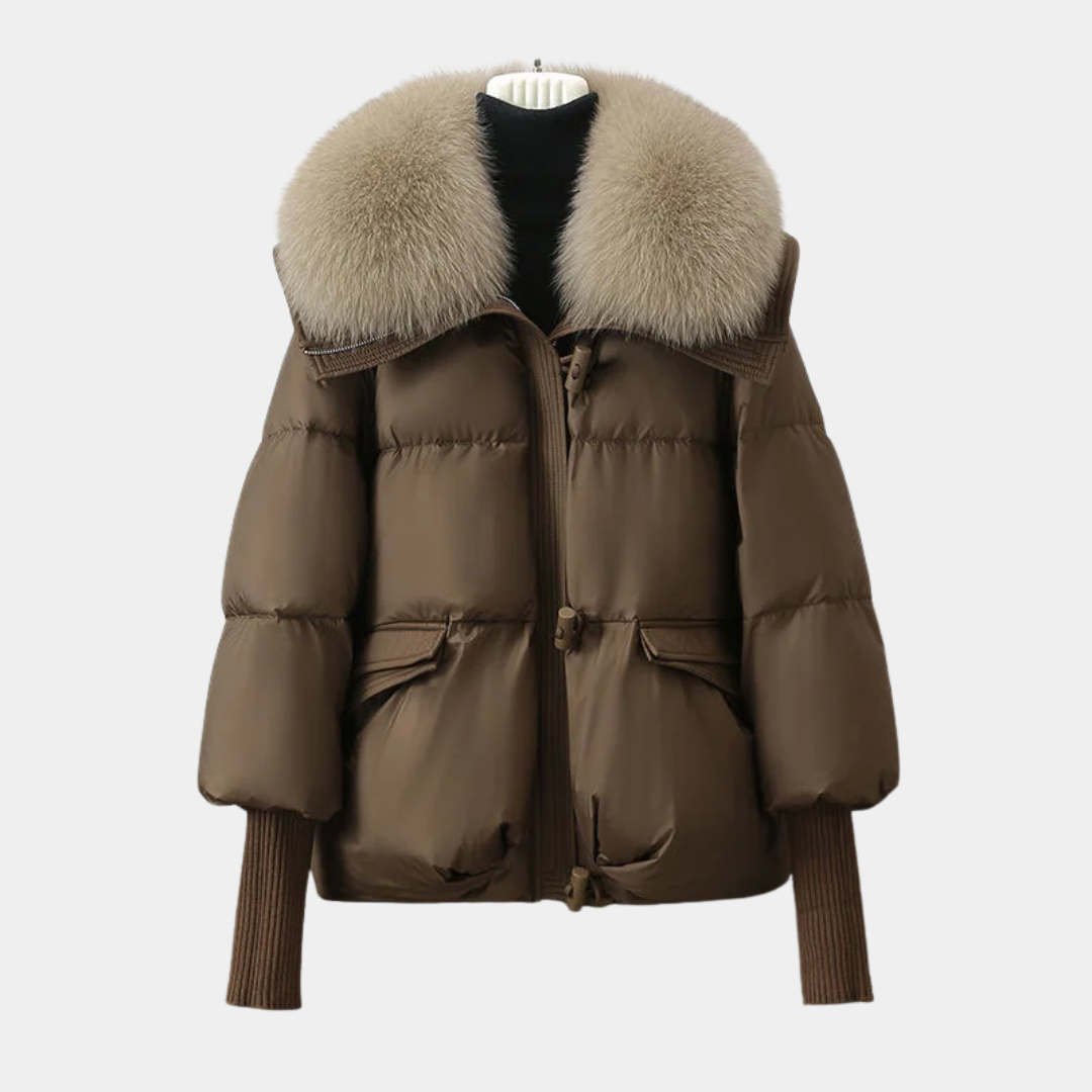 Damen Kurzparka mit Wattierung | Mit Kragen