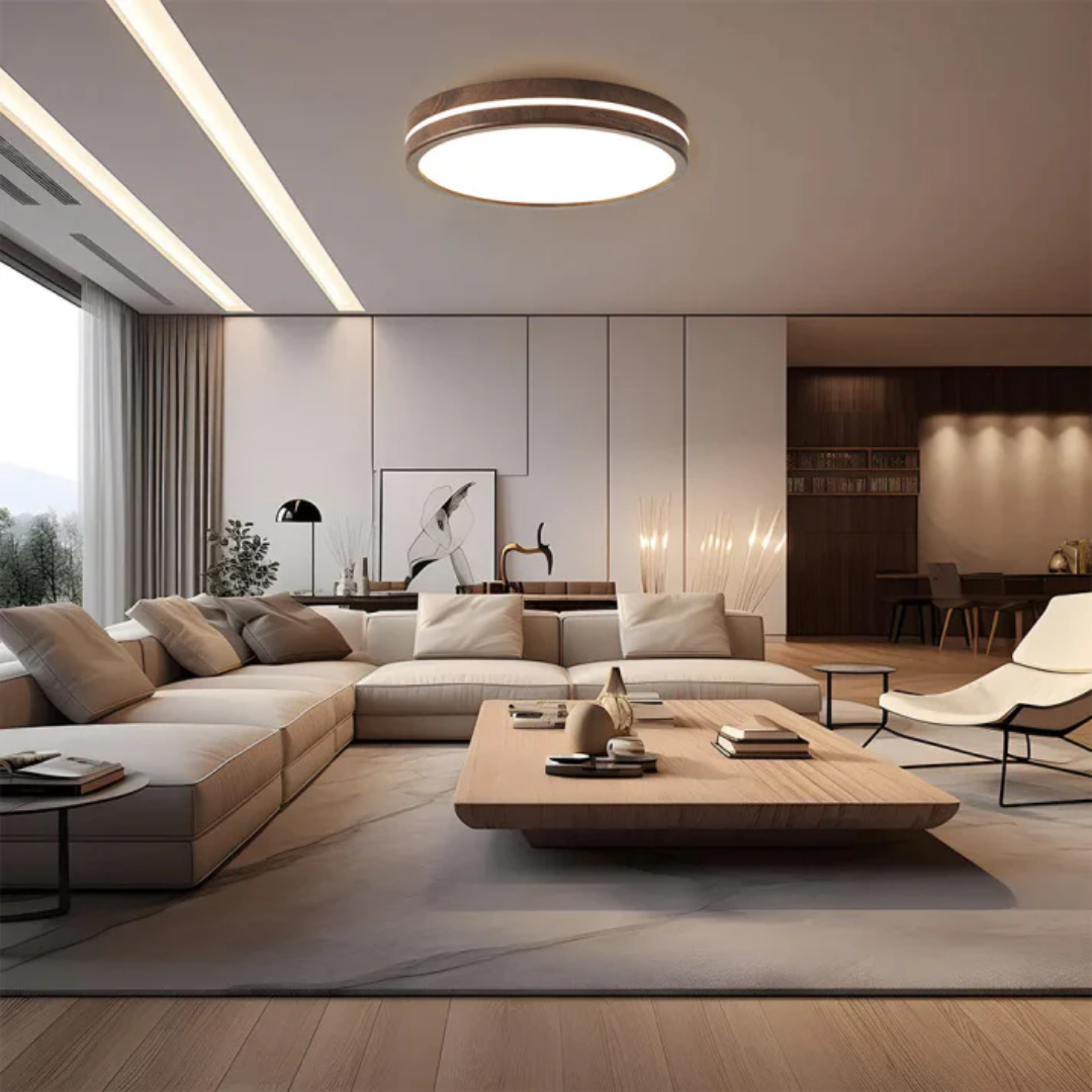 Schlichte LED-Deckenlampe für Innenräume