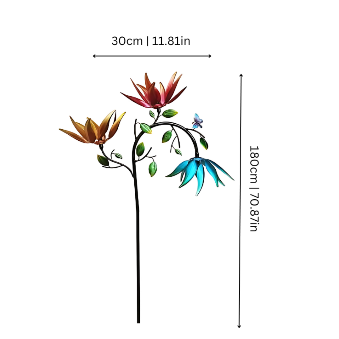 Dekoratives Windspiel mit Schmetterlingen & Blumen | Farbenfroh & wetterfest