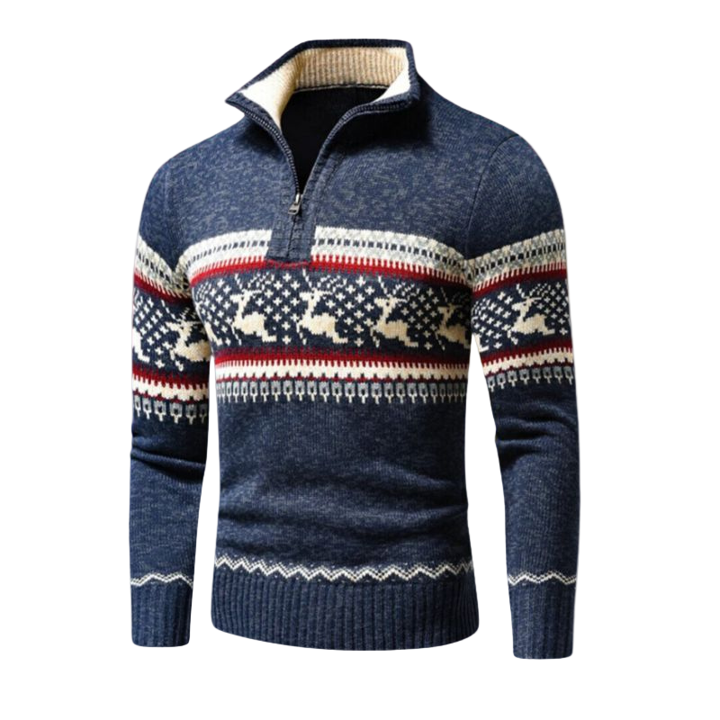 Herren Strickpullover | Halb-Zip