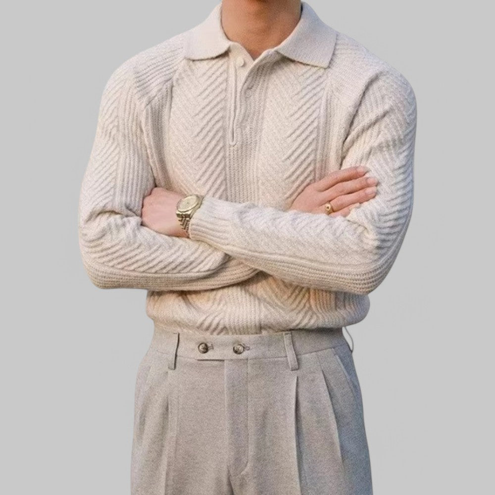 Herren Polo Strickpullover | Winter