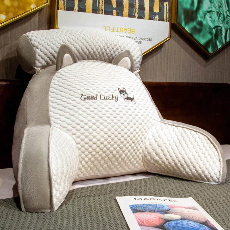 Rückenkissen mit Armlehnen für Bett und Sofa