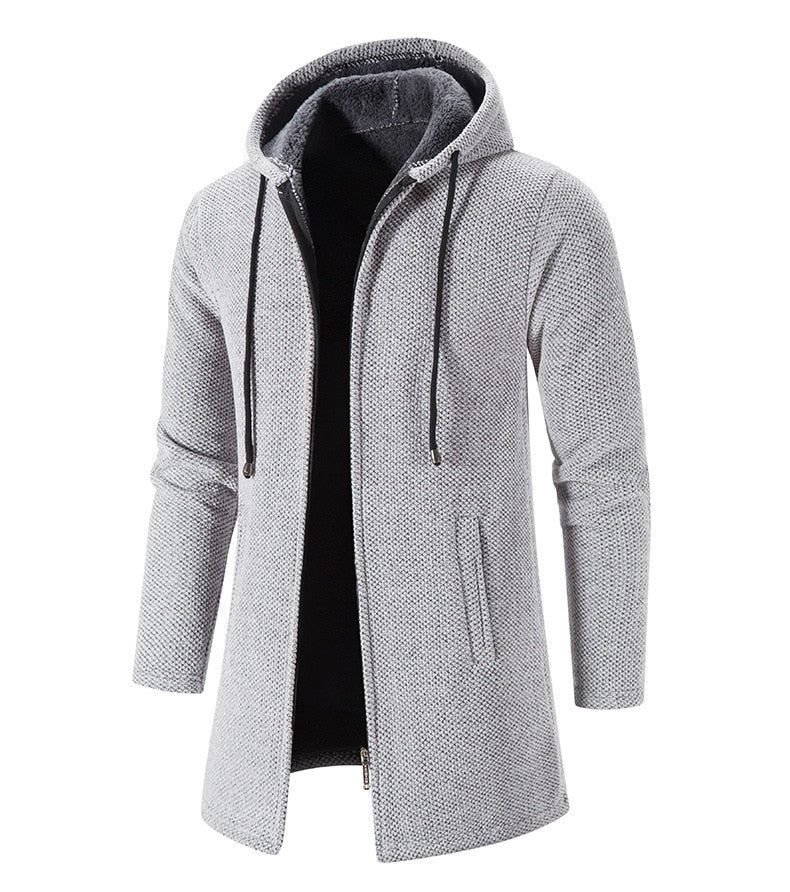 Herren Strick-Cardigan mit Kapuze | Zip-up