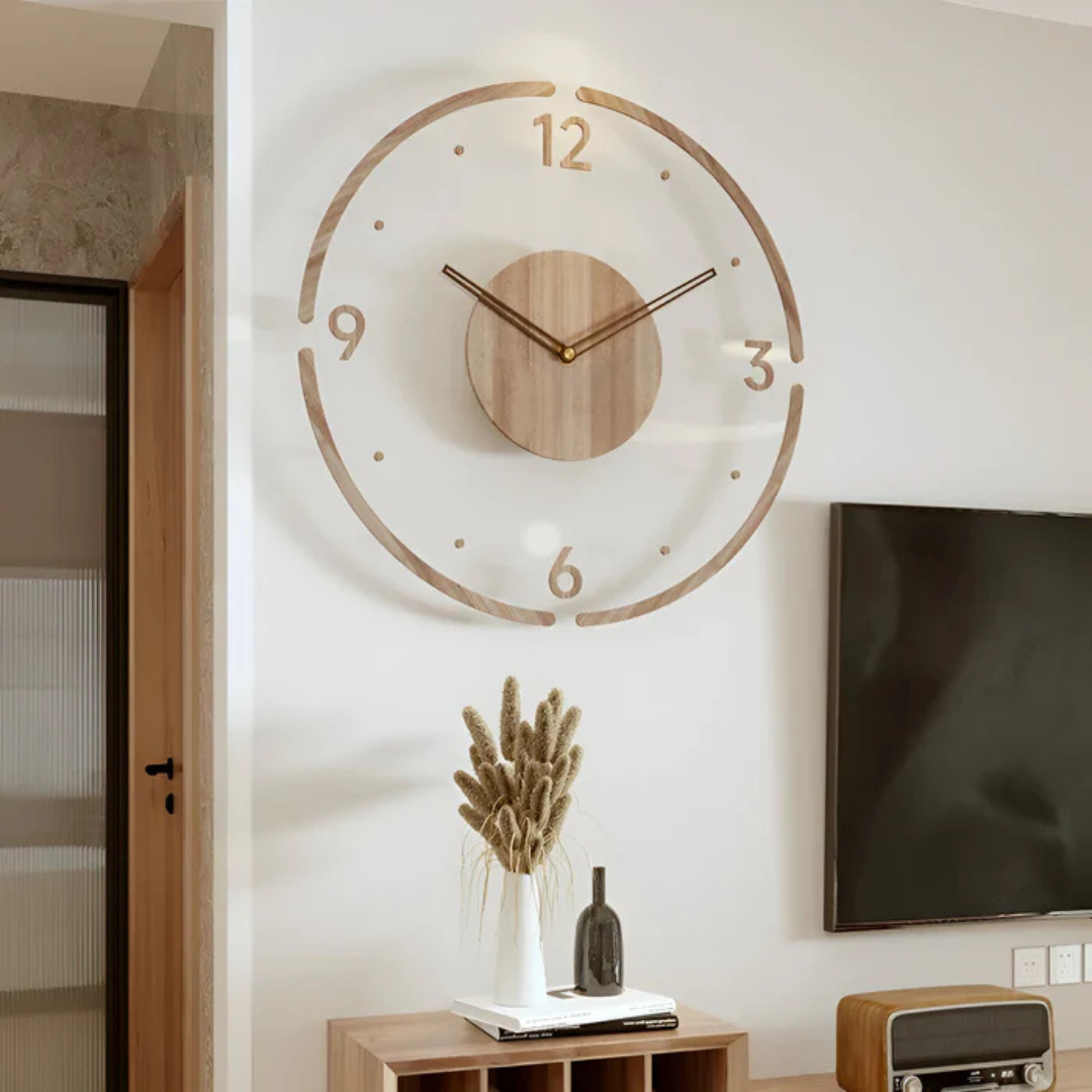 Große Wanduhr Wohnzimmer – Modern & Stilvoll mit Holzoptik