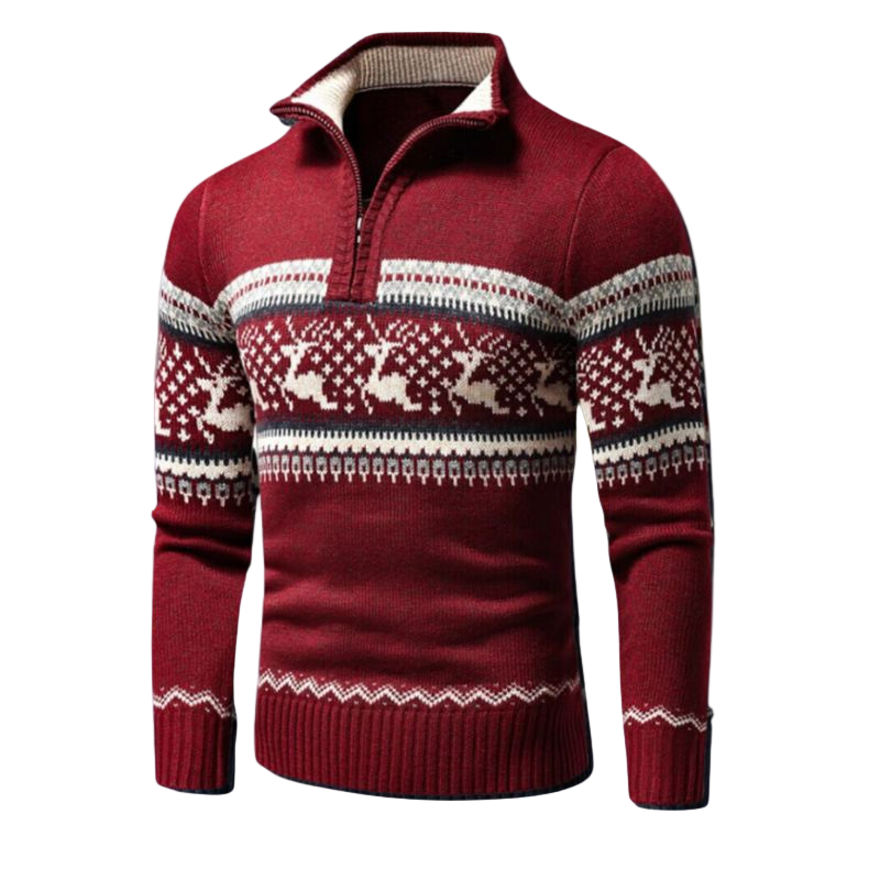 Herren Strickpullover | Halb-Zip