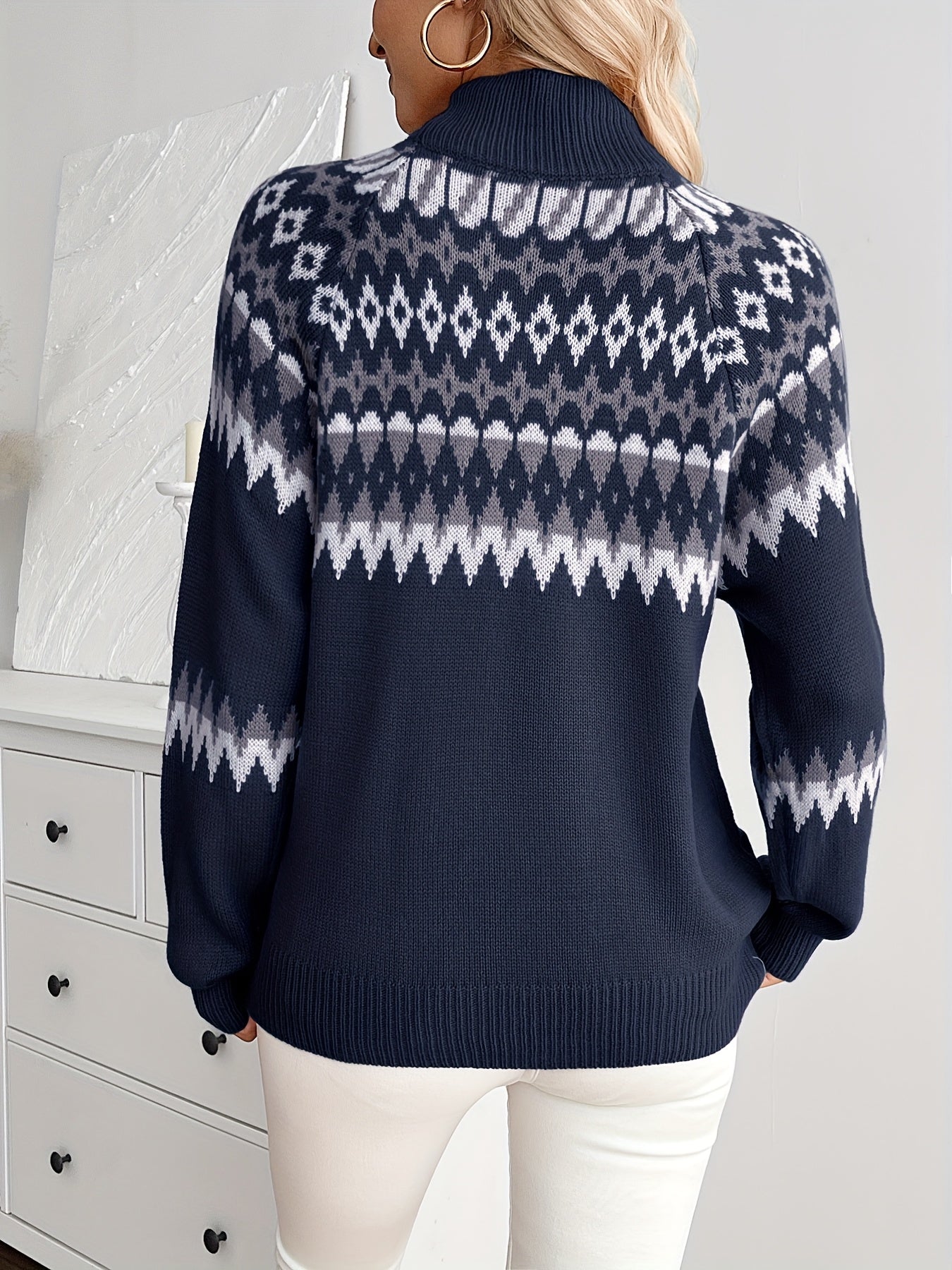 Damen Winter Norweger-Pullover