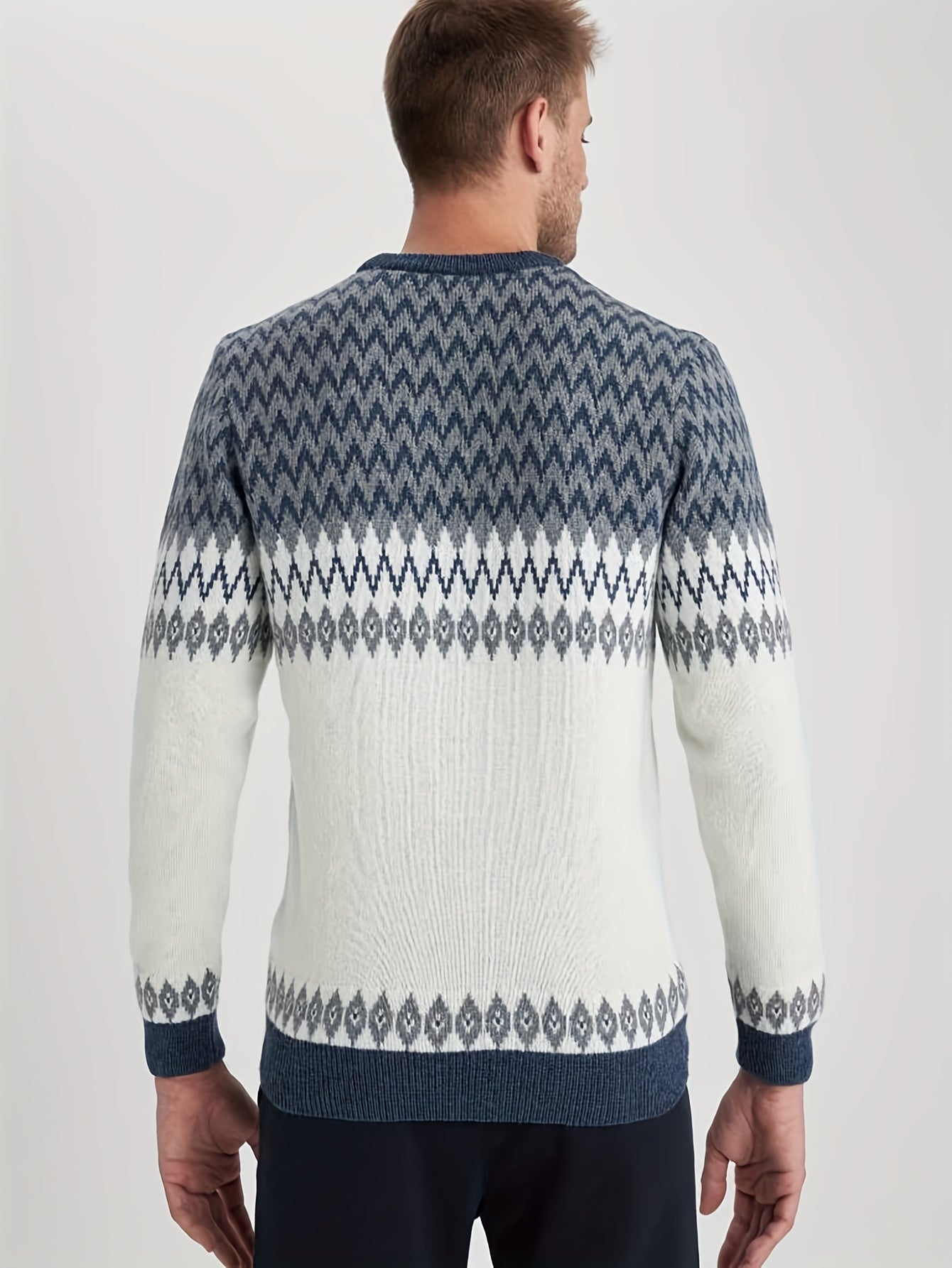Herren Norweger-Pullover mit schmaler Passform