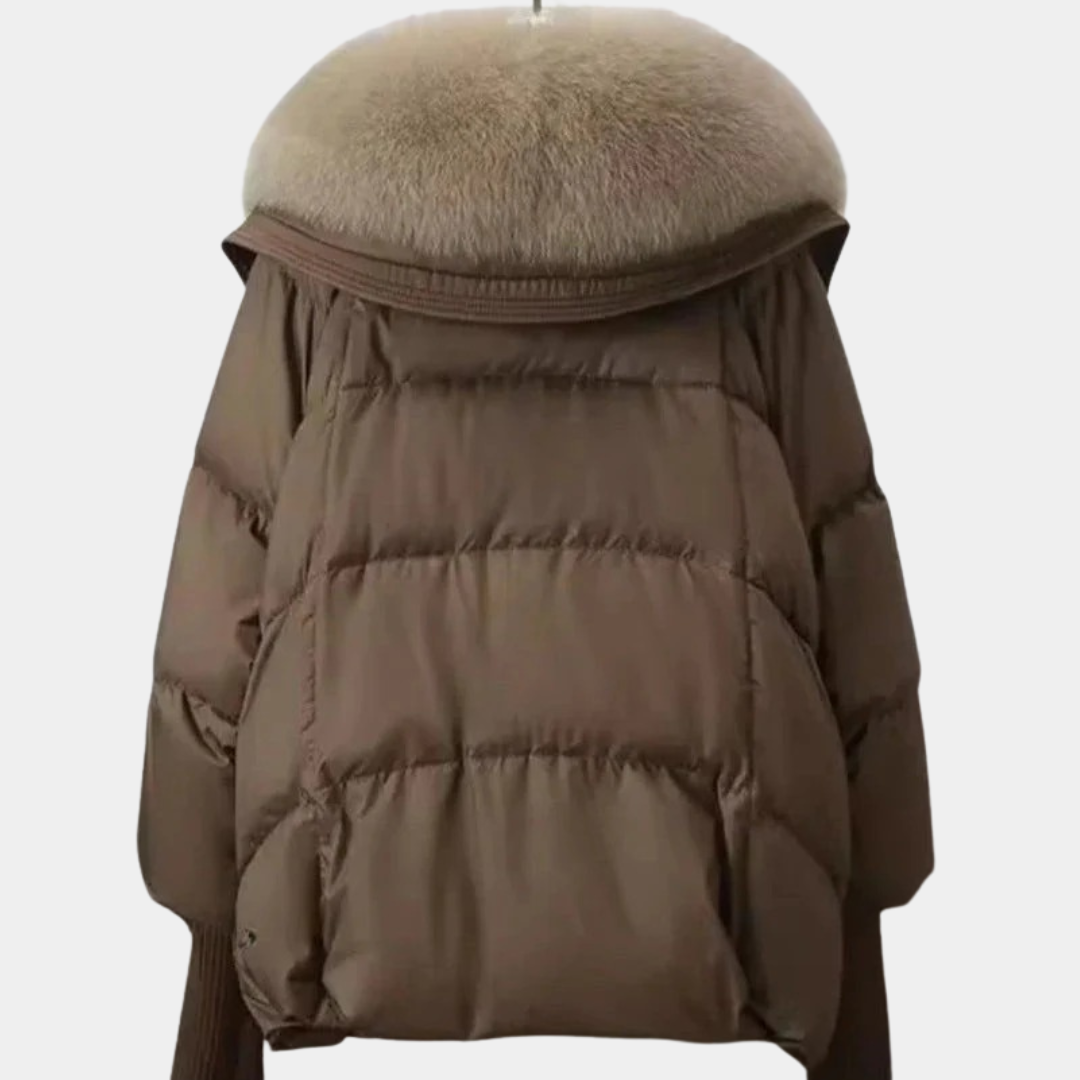 Damen Kurzparka mit Wattierung | Mit Kragen
