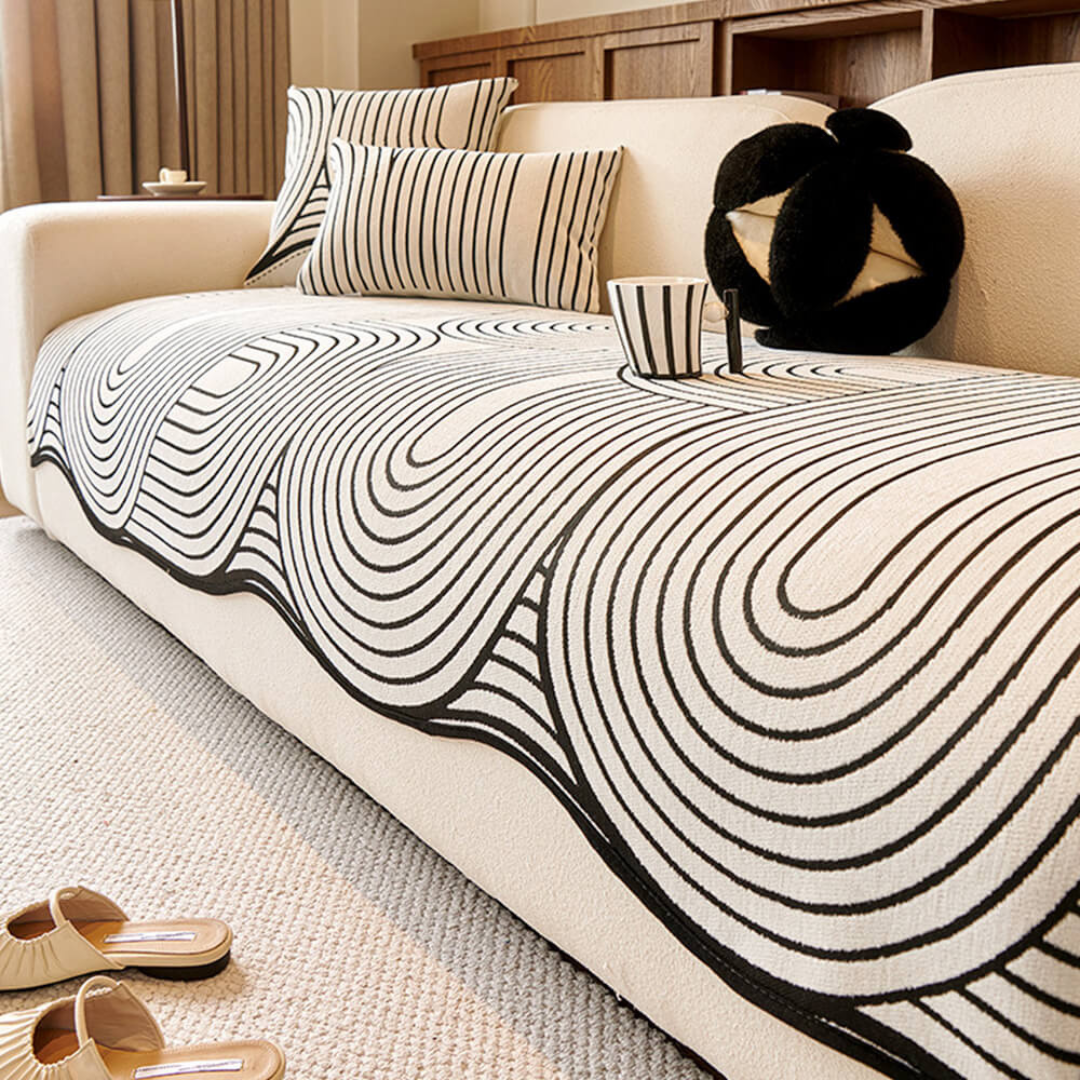 Moderner Sofaschoner mit künstlerischem Design – Rutschfest, Waschbar & Ideal für Familien