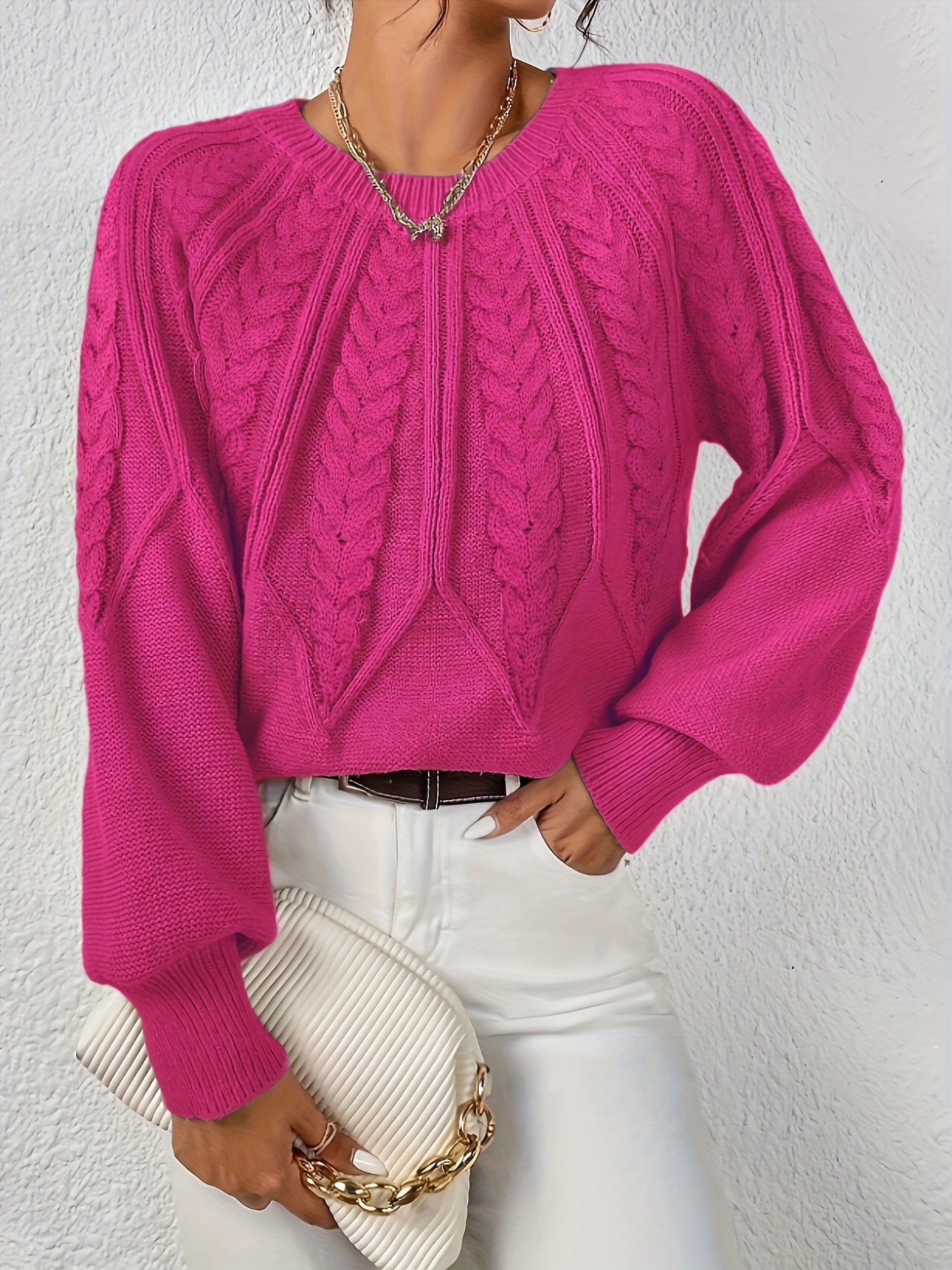 Damen Strickpullover | Laternenärmel
