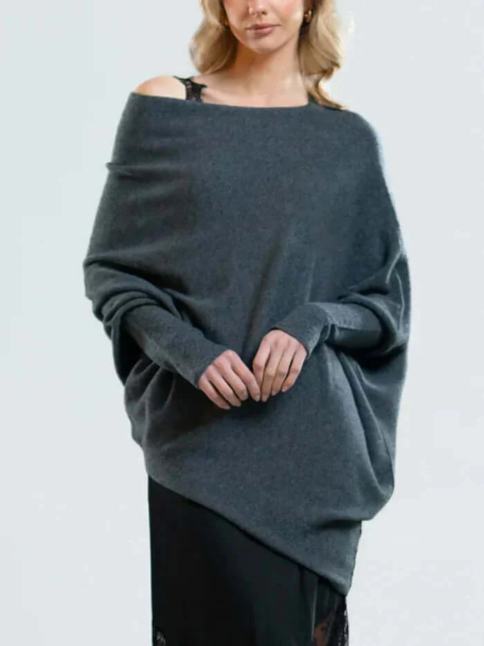 Damen Pullover | Asymmetrisches Drapé-Design