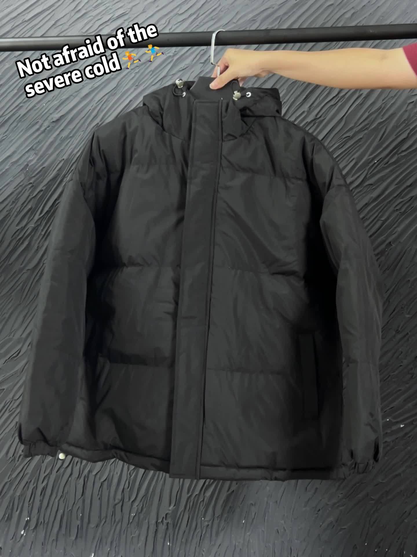 Herren Kapuzen-Reißverschluss-Winterjacke