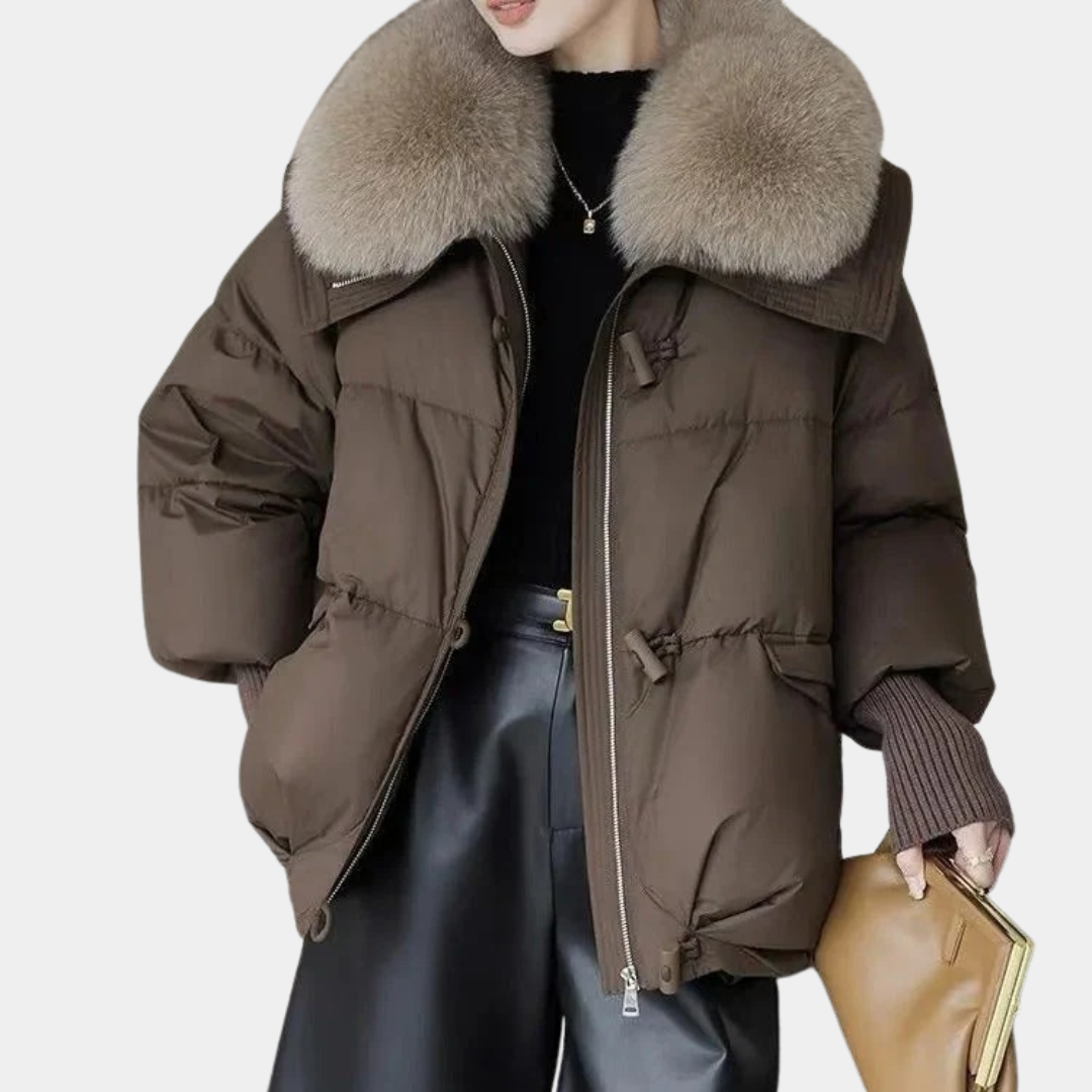 Damen Kurzparka mit Wattierung | Mit Kragen
