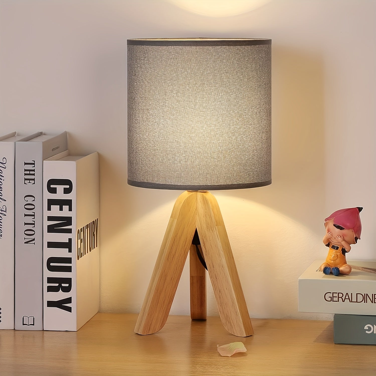 Nachttischlampe mit Lampenschirm | mit Stativ