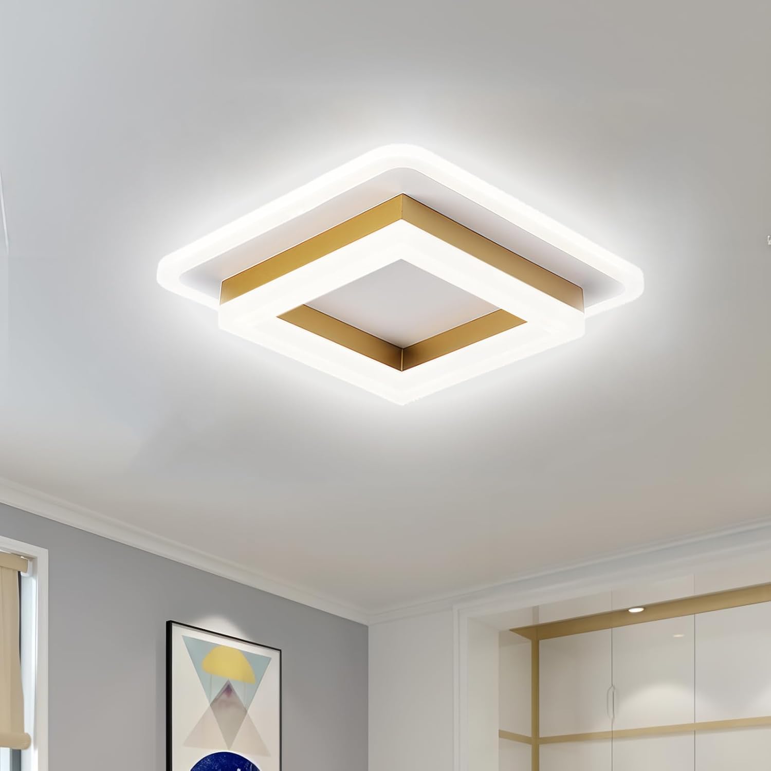 LED-Deckenleuchte für Flur | Quadrat