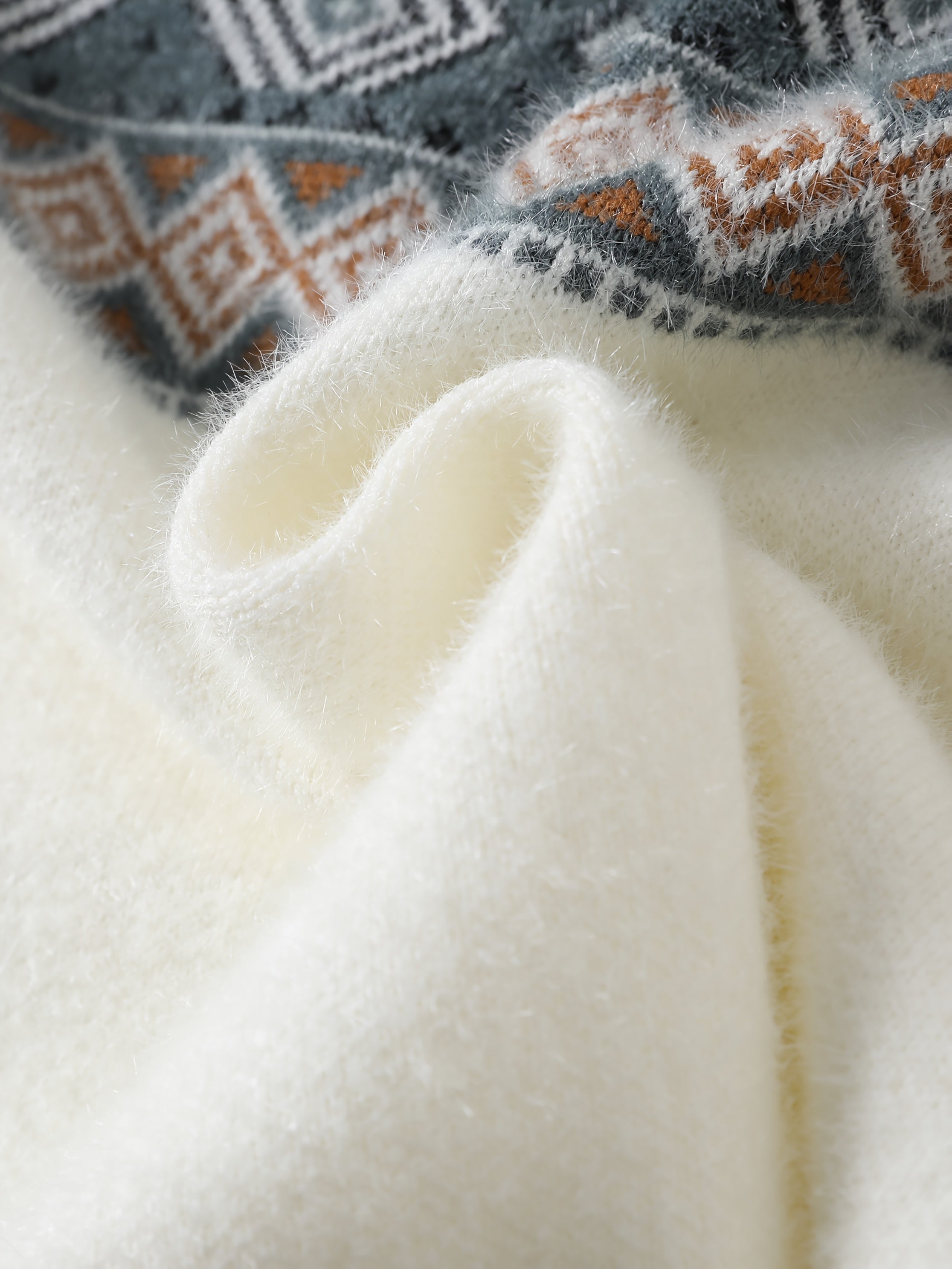 Herren Norweger-Pullover mit halbhohem Kragen