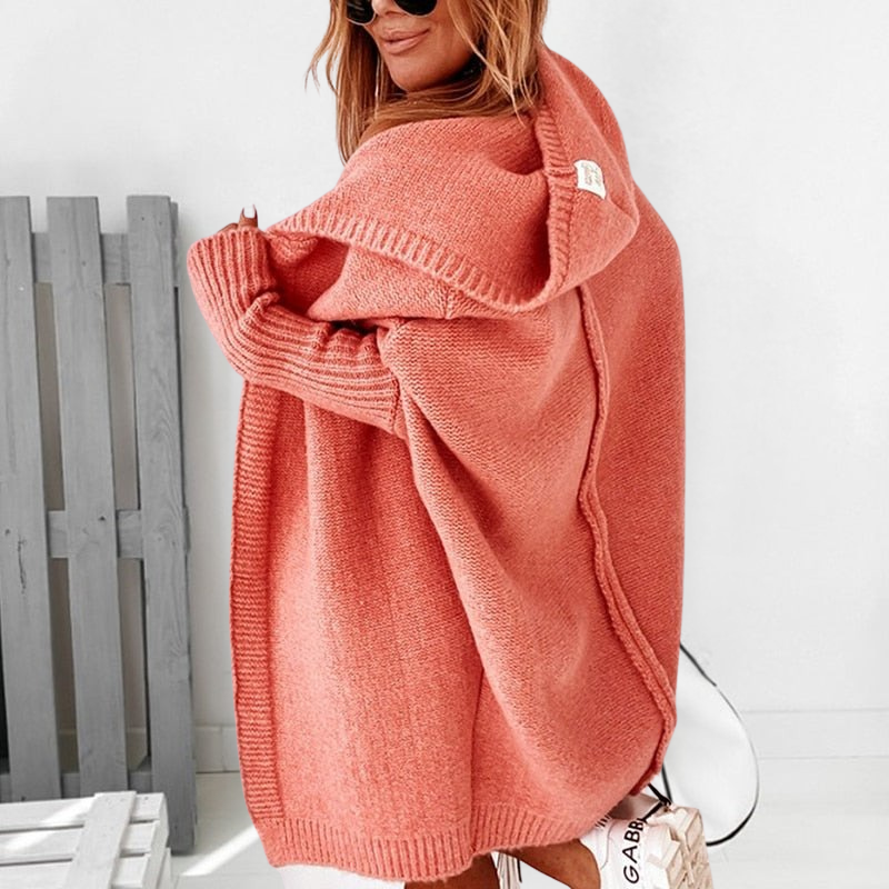 Damen Kapuzenstrickjacke | Oversized