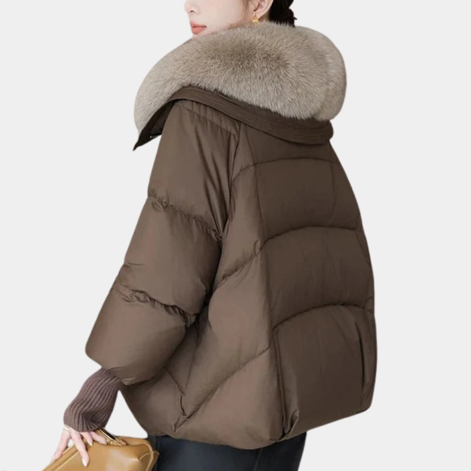 Damen Kurzparka mit Wattierung | Mit Kragen