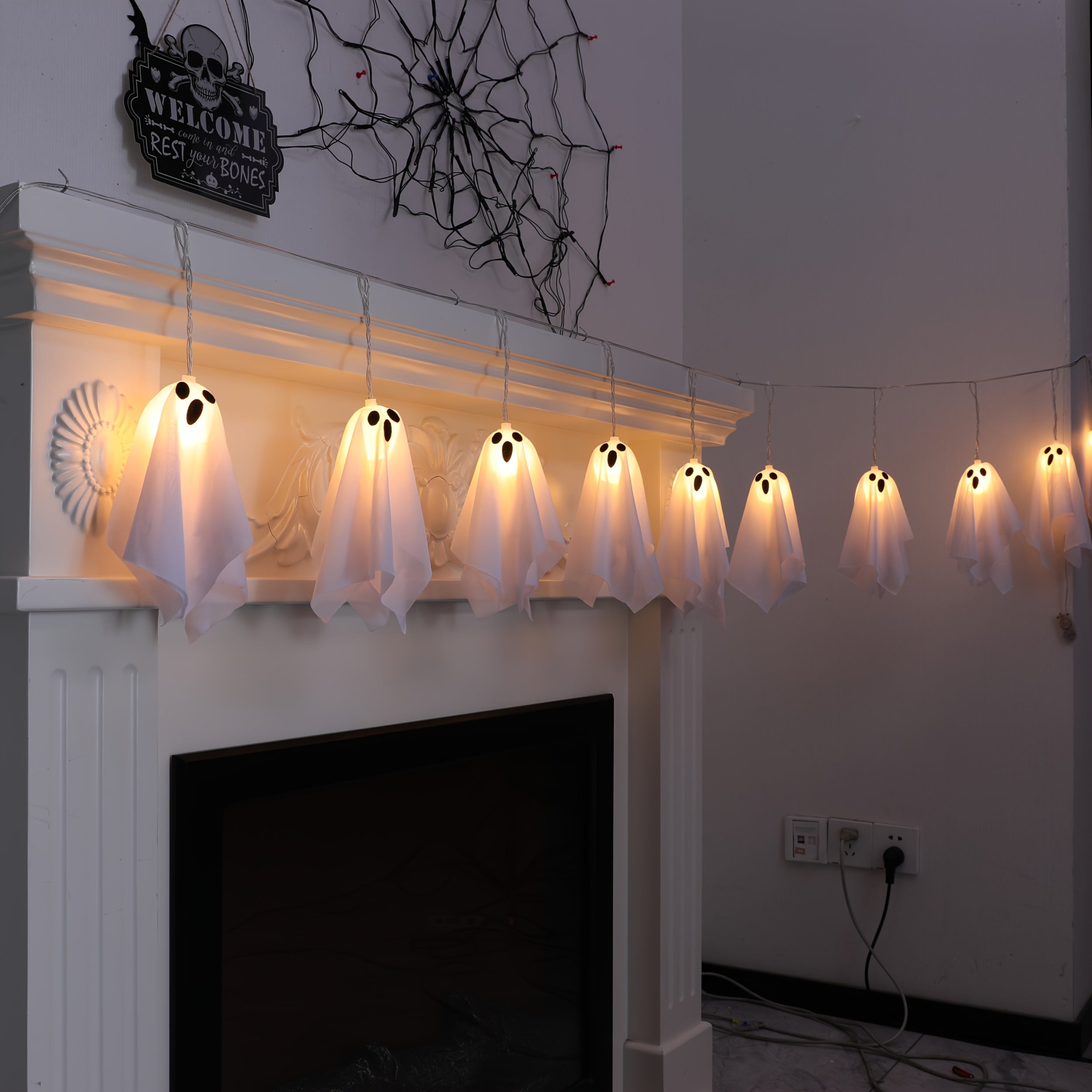 Halloween Geisterlichterkette | 10-teiliges Set