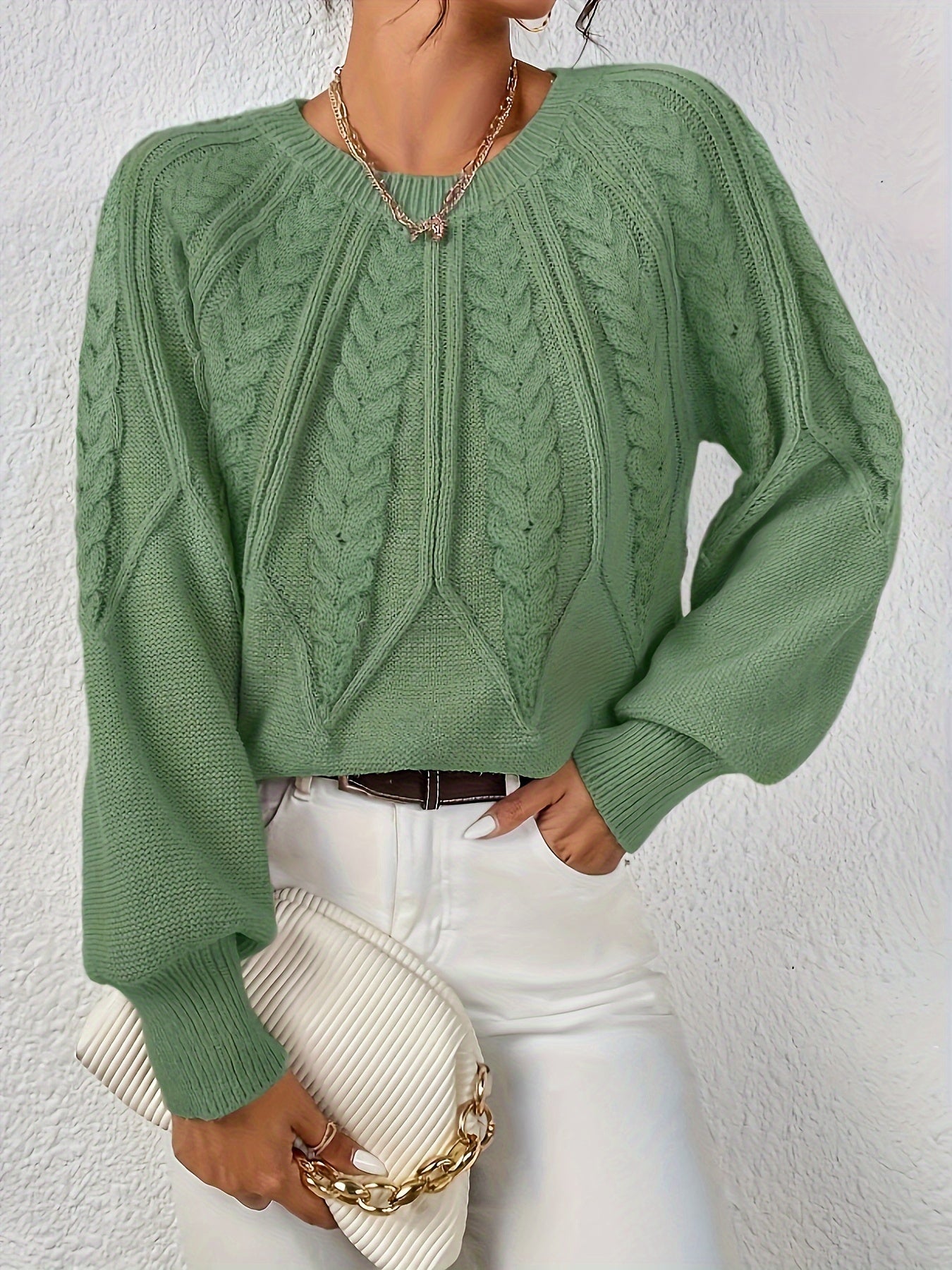 Damen Strickpullover | Laternenärmel