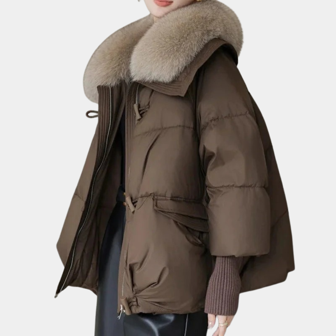 Damen Kurzparka mit Wattierung | Mit Kragen