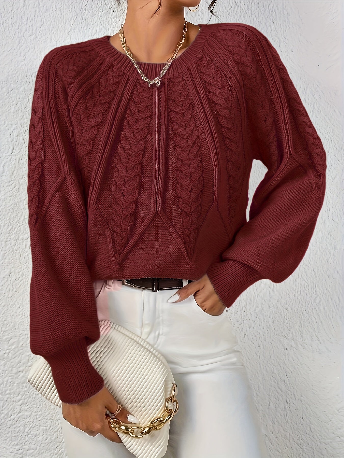 Damen Strickpullover | Laternenärmel