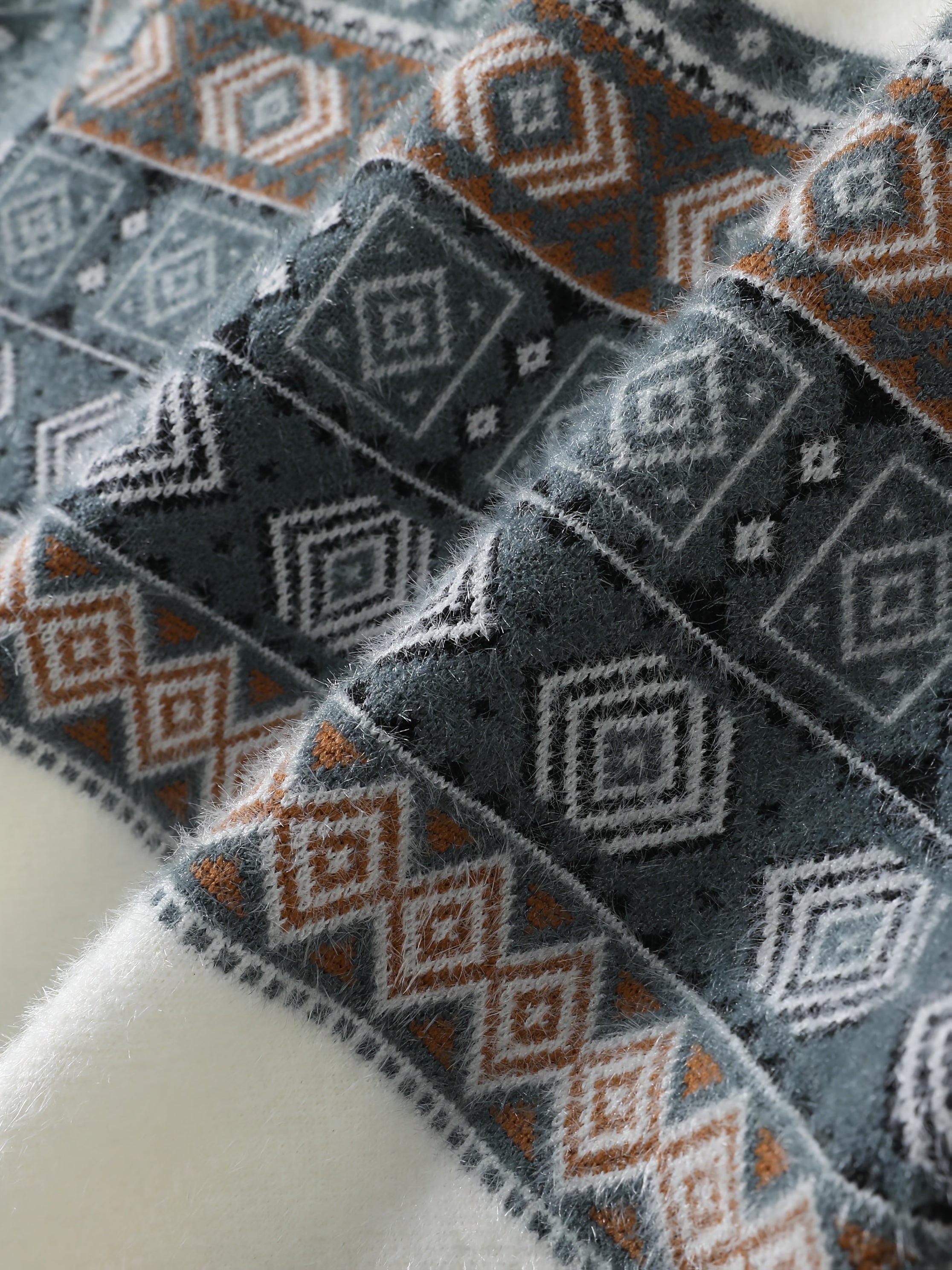 Herren Norweger-Pullover mit halbhohem Kragen