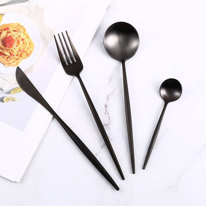 Schwarz Besteckset | Modern und zeitlos