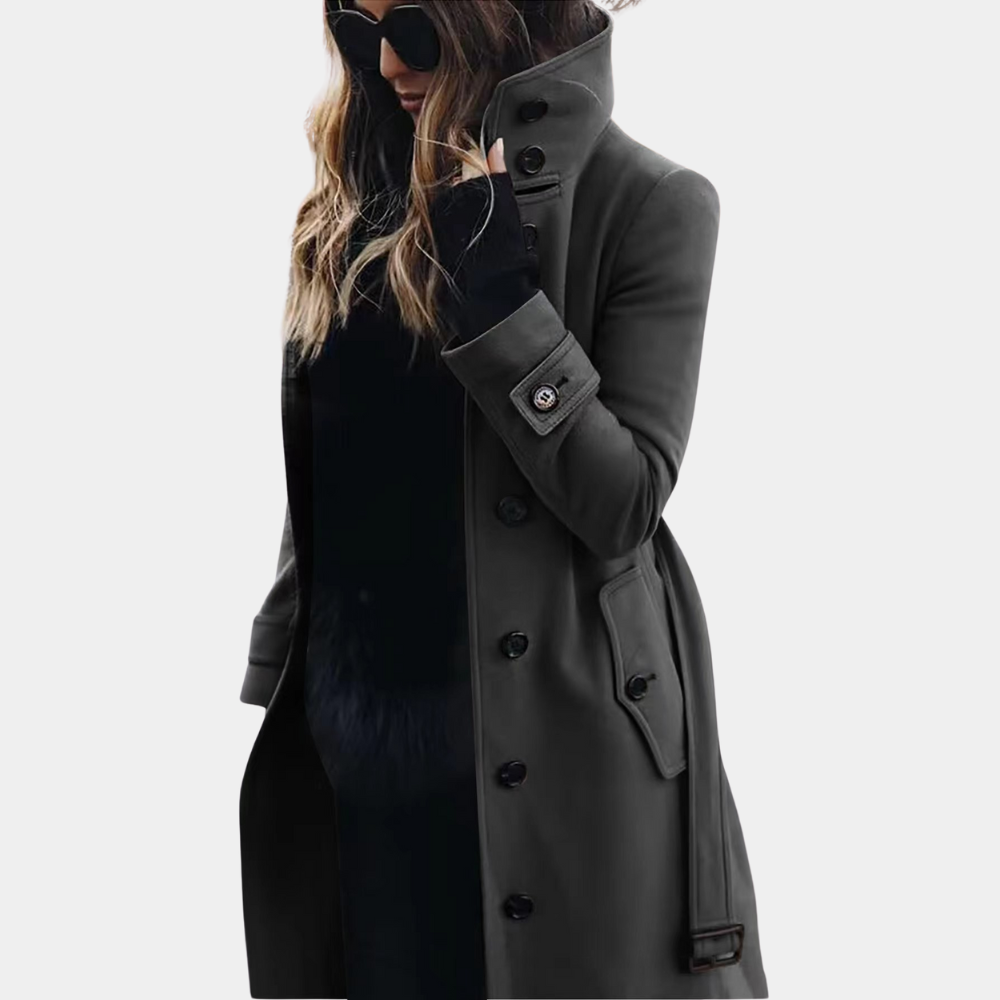 Damen Winter Trenchcoat | Knöpfen