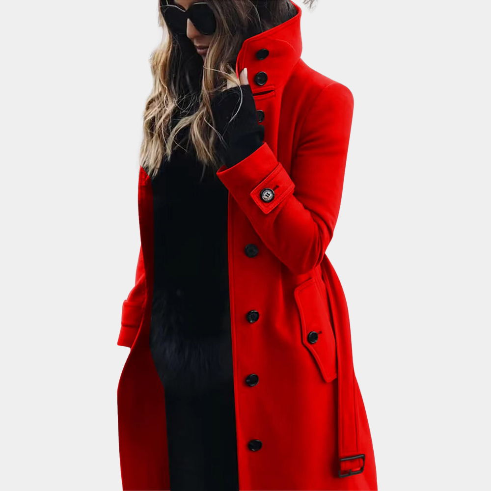 Damen Winter Trenchcoat | Knöpfen