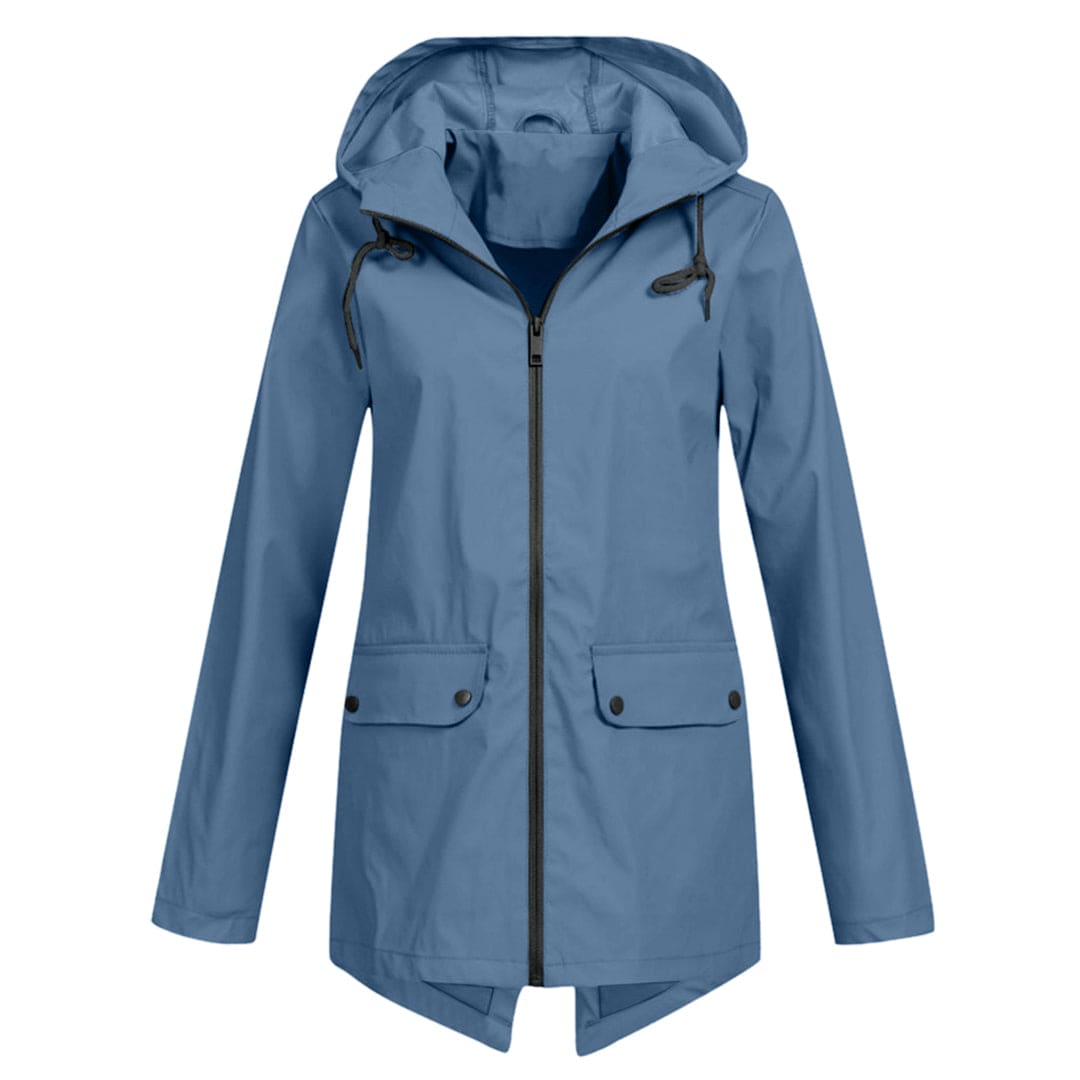 Damen Regenjacke mit Kapuze | Lang