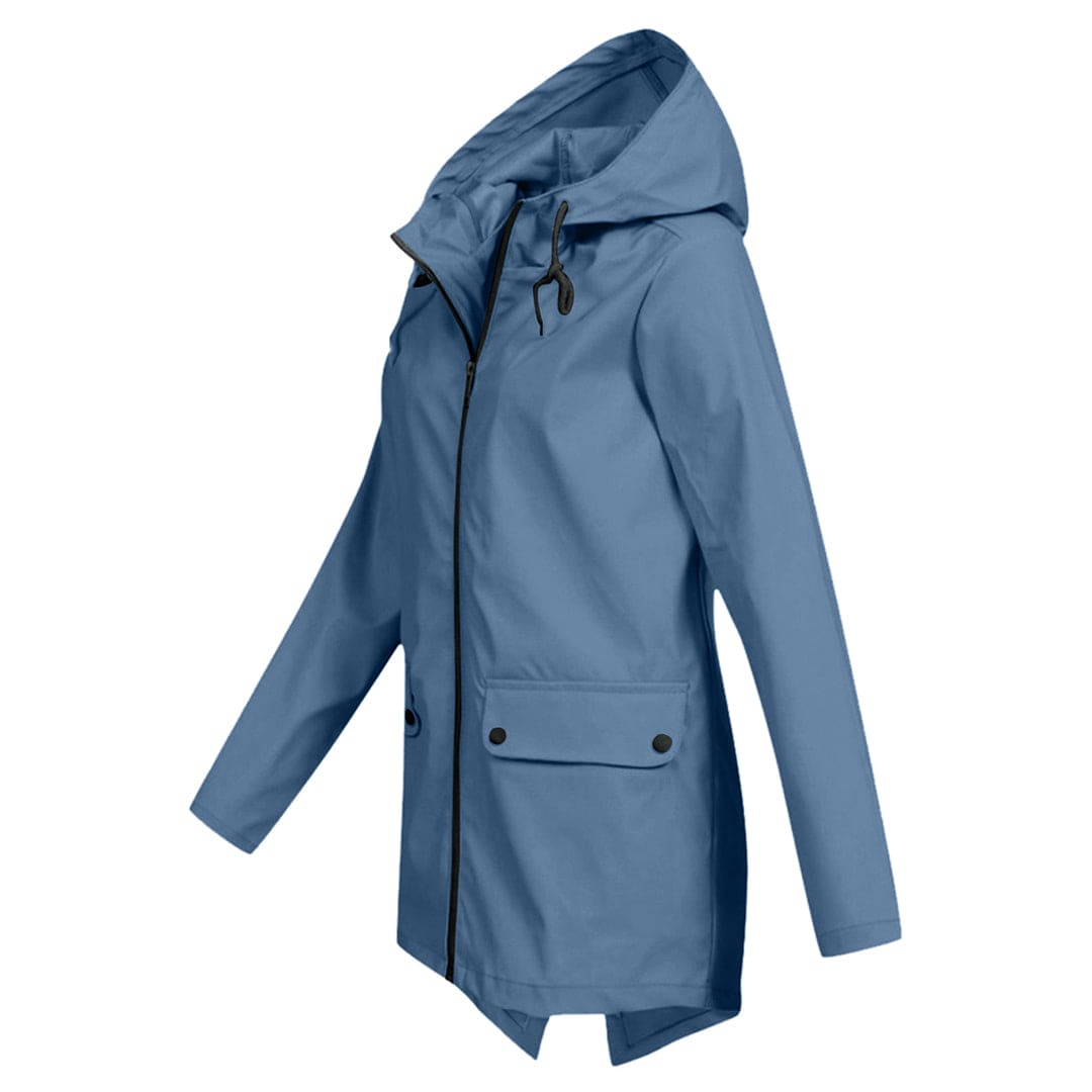 Damen Regenjacke mit Kapuze | Lang