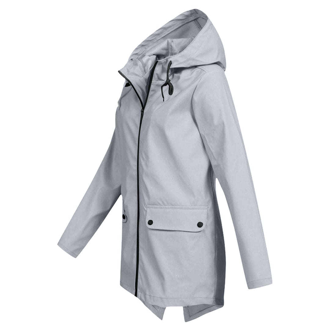 Damen Regenjacke mit Kapuze | Lang