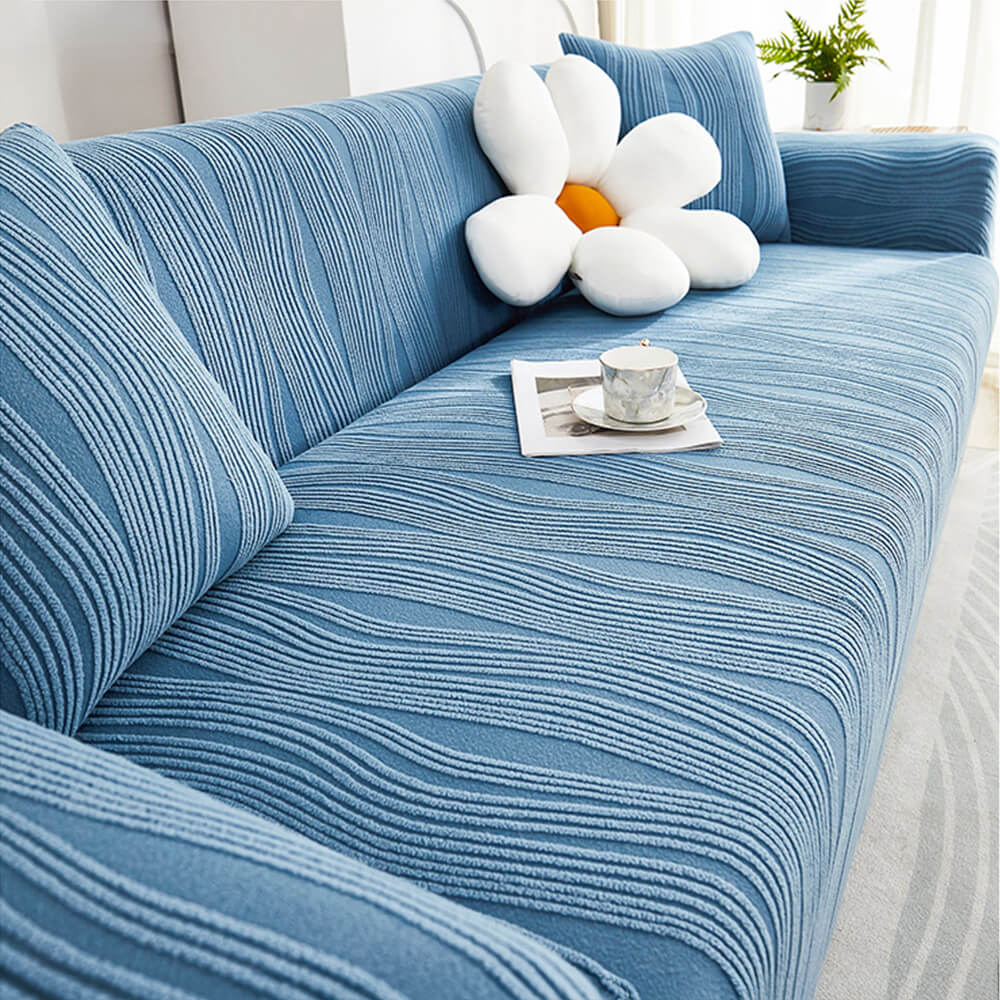 Gestreifter Sofabezug | Schutz für Sofa