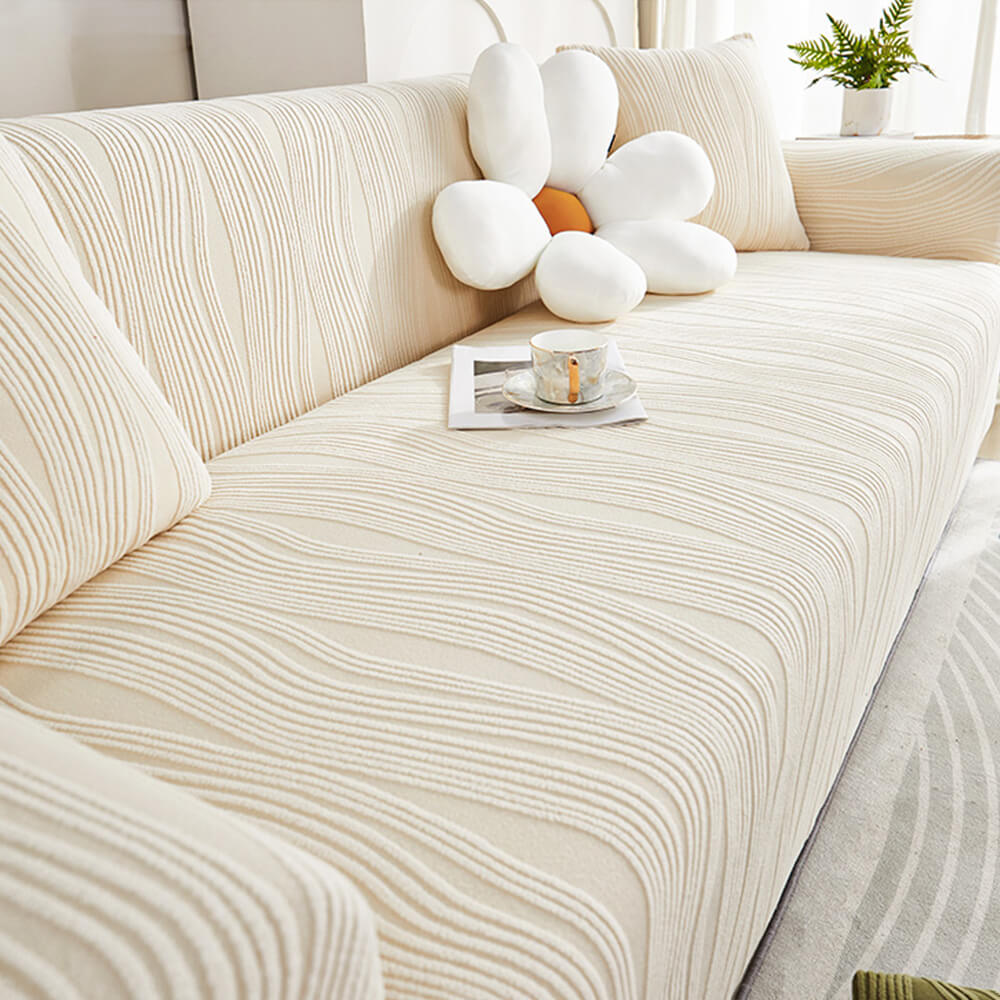Gestreifter Sofabezug | Schutz für Sofa