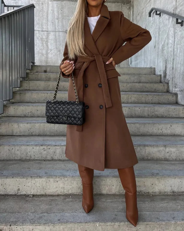 Damen Trenchcoat mit Gürtel | Lang