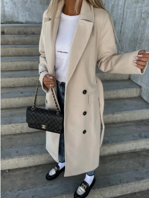 Damen Trenchcoat mit Gürtel | Lang