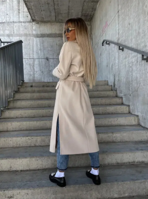 Damen Trenchcoat mit Gürtel | Lang