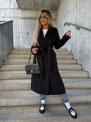 Damen Trenchcoat mit Gürtel | Lang