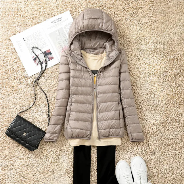 Damen Steppjacke Kurz | Kapuze