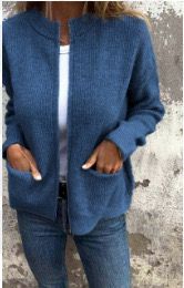 Damen Strickjacke | Mit Reißverschluss